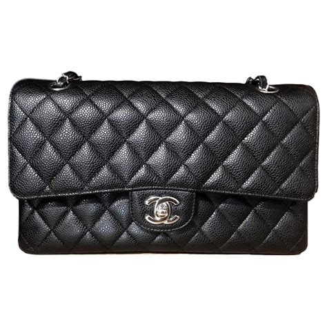 classic chanel caviar leather medium flap